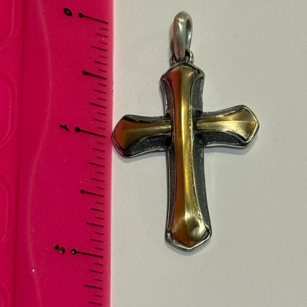 David Yurman Cross pendent with 18k gold - Picture 3 of 9